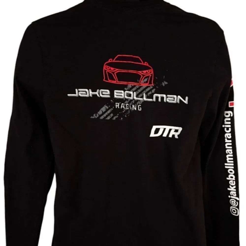 Jake Bollman Racing T Shirt Mens Size Medium Black Stock Car Racing DTR